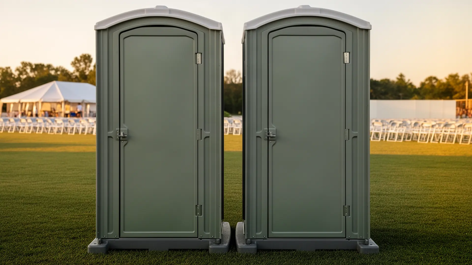 Clean porta potty unit from Green Oaks Porta Potty Rental in Newton, MA